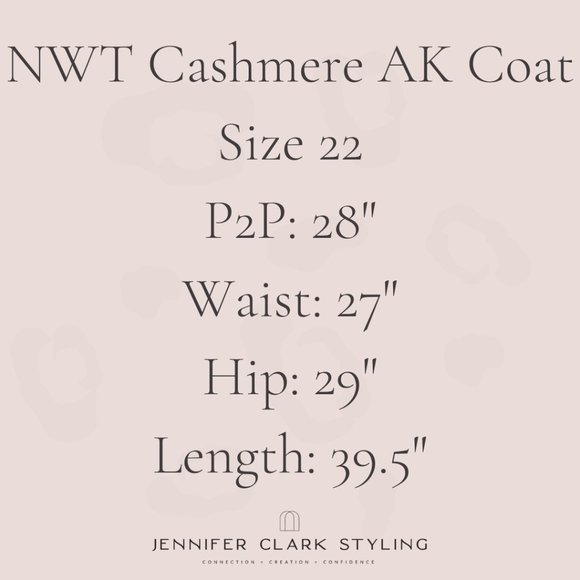 [22] NWT Anne Klein Cashmere Blend Lined Coat - Picture 4 of 11